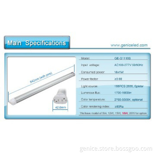 High quality 18W 2G11 PL lamps